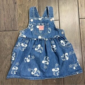 H&M Disney Minnie Mouse Jean Overall Dress